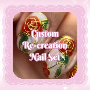 💅 Gilded Rose Custom Re-Creation Press-On Nails (Made to Order)